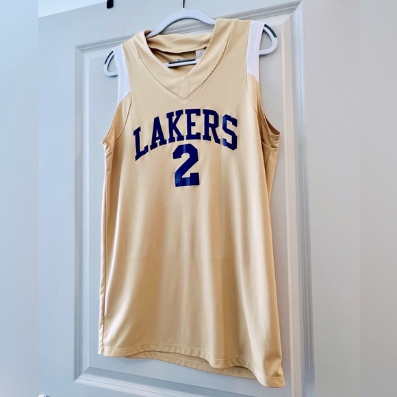 A4 Athletic Apparel Los Angeles Lakers Themed Sleeveless Basketball Jersey #2, M - Picture 6 of 11
